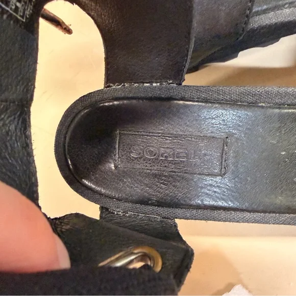 Sorel Joanie Wrap Wedge Leather Sandals - Picture 8 of 16